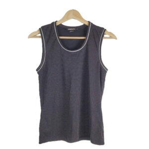 Dkny Small Black Polka Dot Sleeveless Tank Top‎ 90s